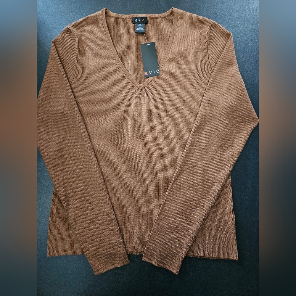 NWT - Silk Blend EVIE Brown Jersey - Size XL